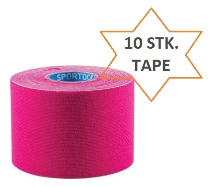 10 stk. Kinesio tape - SportDoc Kinesiology tape - Kinesiotape i pink